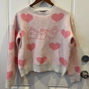 Fluffy pink SHEIN sweater, size medium